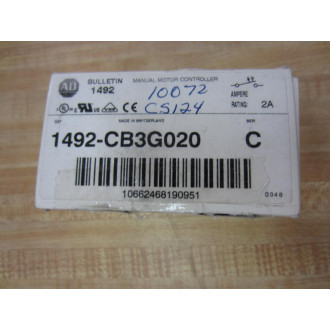 Allen Bradley 1492-CB3G020 Circuit Breaker 1492CB3G020 Series C