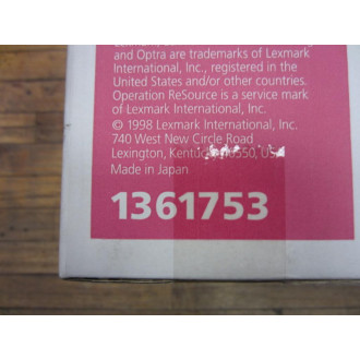 Lexmark 1361753 Toner Cartridge UPC: M711362G Magenta