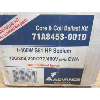 Advance 71A8453-001D Core And Coil Ballast Kit 71A8453001D