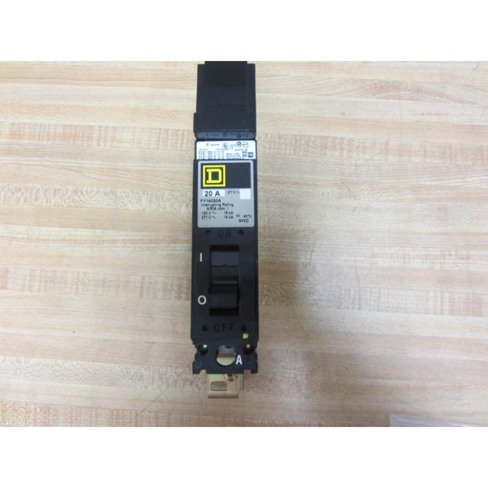 Square D FY14020A Circuit Breaker 20A - Used