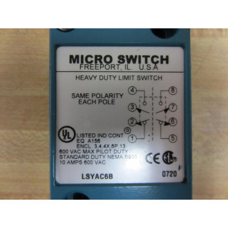 Micro Switch LSYAC6B Limit Switch - Used