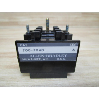 Allen Bradley 700-PB40 Auxiliary Contactor 700PB40 - New No Box