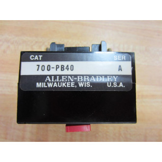 Allen Bradley 700-PB40 Auxiliary Contactor 700PB40