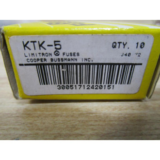 Buss KTK-5 Bussmann Fuse Cross Ref 4XC40 (Pack of 10)