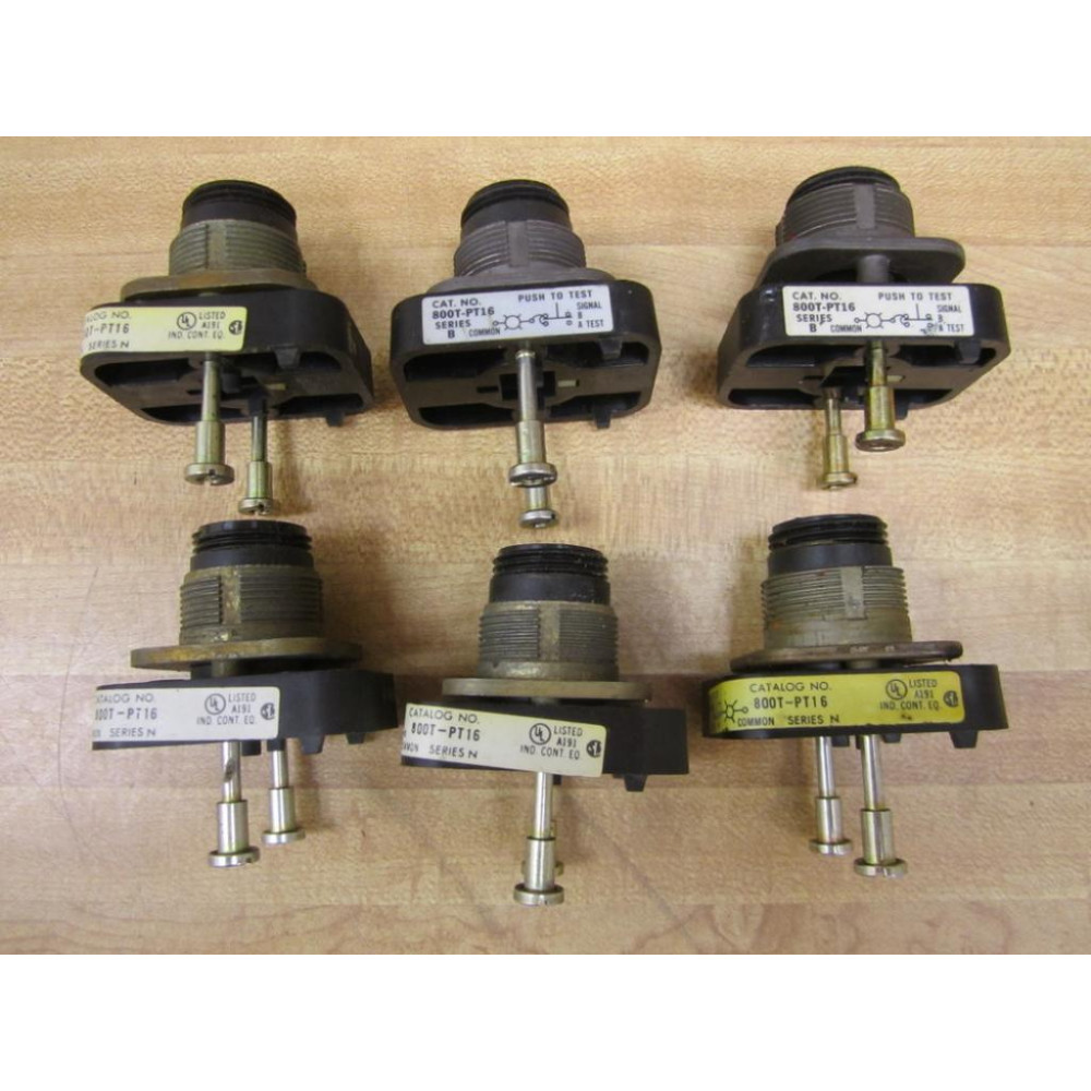 Allen Bradley 800T-PT16 Pushbutton 800TPT16 (Pack of 6) - Used