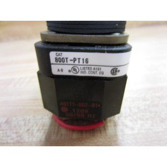 Allen Bradley 800T-PT16 Pushbutton 800TPT16 Without Lens or Bulb - New No Box