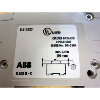 ABB S202U-K6A 6A Circuit Breaker S202UK6A - New No Box