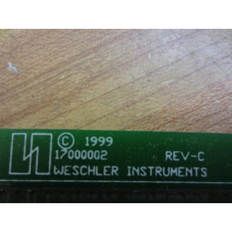 Weschler Instruments 2000001101 Backplane 17000002 - Used