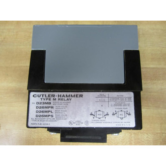 Cutler Hammer D23MB Eaton Type M Relay 78-2113-17849 Series A2