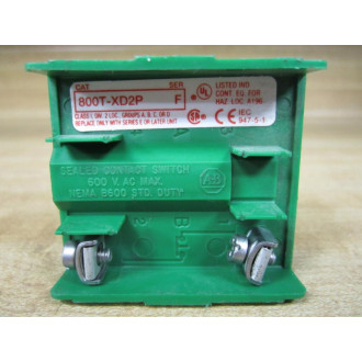 Allen Bradley 800T-XD2P Contact Block 800TXD2P Series F - New No Box