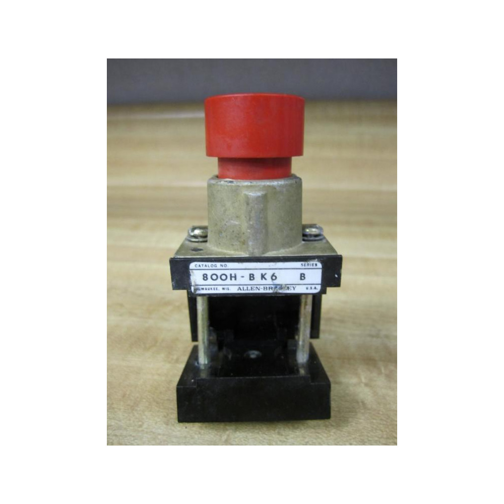 Allen Bradley 800H-BK6 Momentary Push Button 800HBK6 - Used