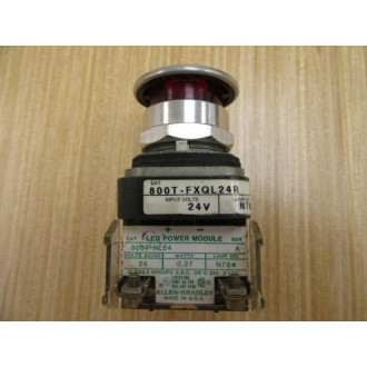 Allen Bradley 800T-FXQL24RA1 PushPull Button W800T-NL24, 800T-XA1 - Used