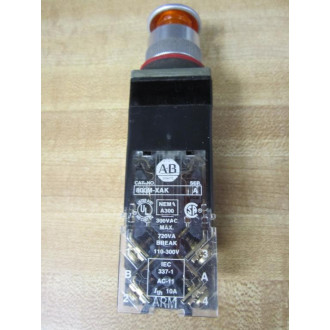 Allen Bradley 800MR-FXQ24XS Push Button Amber - Used