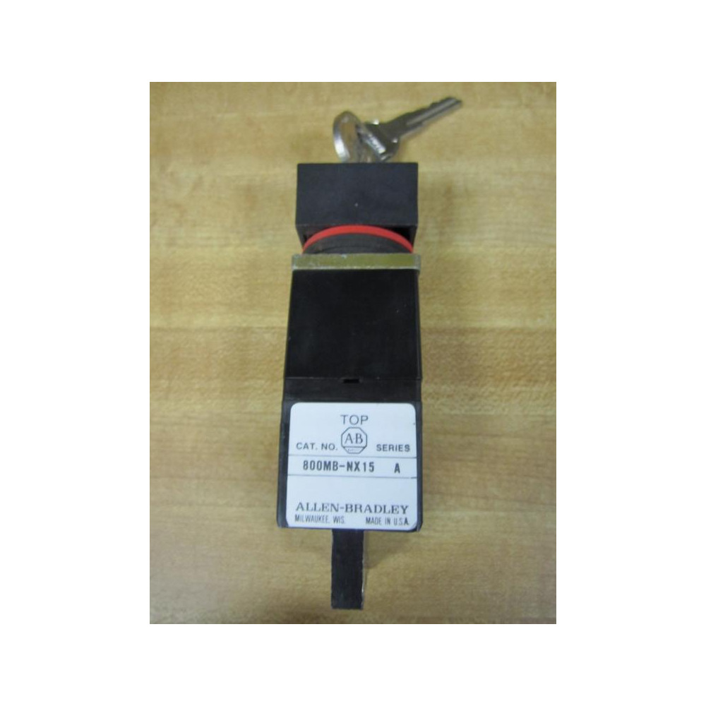 Allen Bradley 800MB-NX15 2-Pos Keyed Selector Switch 800MBNX15 - New No Box