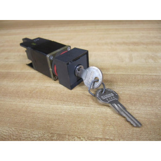 Allen Bradley 800MB-NX15 2-Pos Keyed Selector Switch 800MBNX15 - New No Box