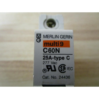 Merlin Gerin 24436 Square D Breaker 25A MG24436 Schneider - Used
