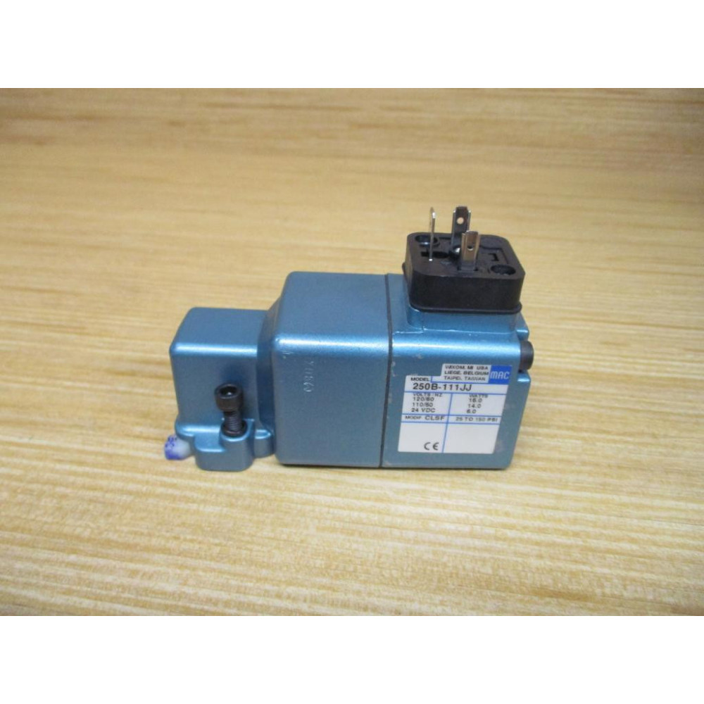 Mac Valves 250B-111JJ Solenoid Valve 250B111JJ - New No Box Mac Valves 250B-111JJ Solenoid Valve 250B111JJ - New No Box