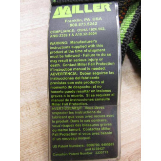 Miller E650UGN Duraflex Stretchable Harness - Used