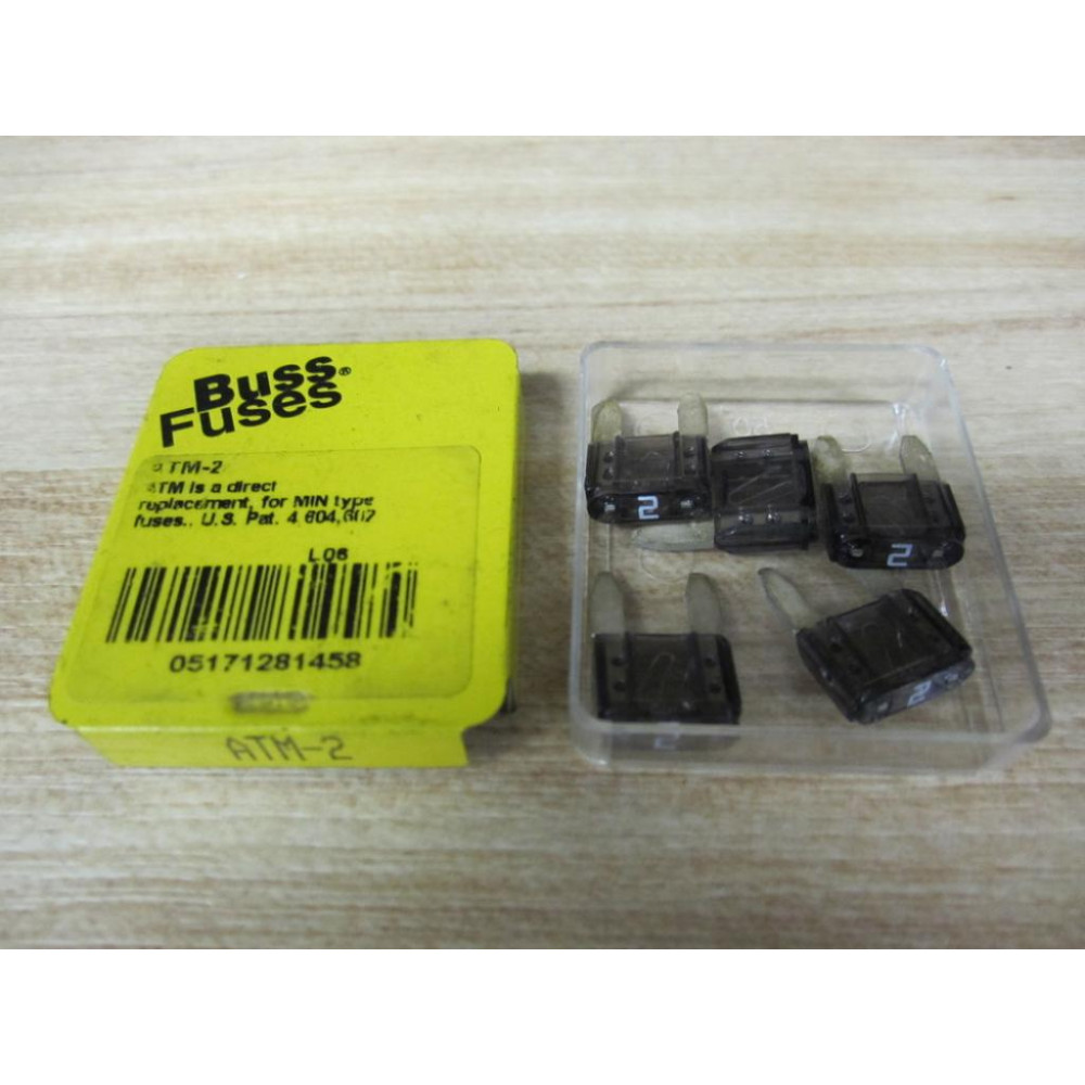 Bussmann ATM-2 Replacement Automotive Fuse ATM2 (Pack of 5)