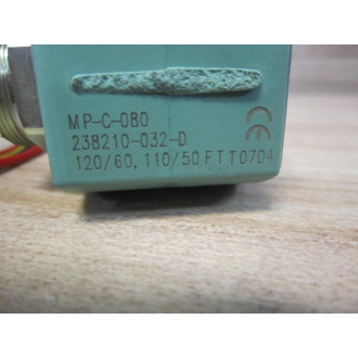 Asco 238210-032D Valve Coil MP-C-080 WBack Thread - Used