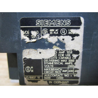 Siemens 3VU1300-1ME00 Starter  Motor Protector 3VU13001ME00 - Used