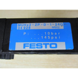 Festo MUHx2-ZP-D-1-24G 34928 Valve MUHx2ZPD124G - Used