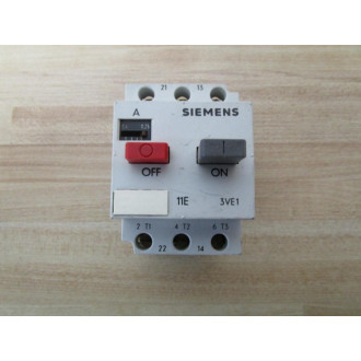 Siemens 3VE1-010-2D Starter Protector 3VE10102D 0.25-0.4 A - Used