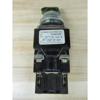 Furnas 52SA7CGN Selector Switch Green Short Lever Switch - Used