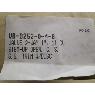 Barber Colman VB-9253-0-4-8 Valve VB9253048