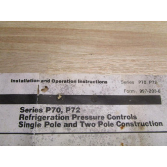 Johnson Controls P70AB-2 Penn Pressure Control P70AB2 wo Cover - New No Box
