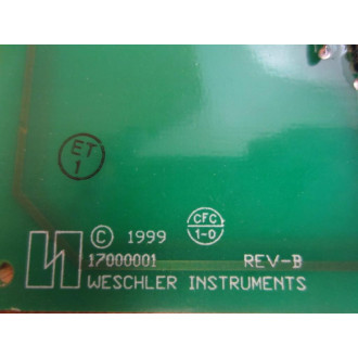 Weschler Instruments 2000000601 CPU Board 17000001 - Used