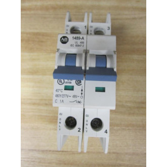 Allen Bradley 1489-A2C010 2 Pole Circuit Breaker 1489A2C010 - New No Box