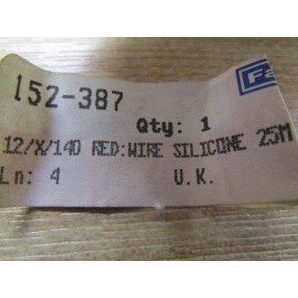 Farnell 152-387 Silicone Rubber Insulated Wire 152387