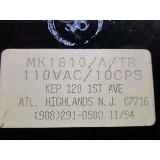 KEP MK1810 Electromechanical Totalizer MK1810ATB - Used