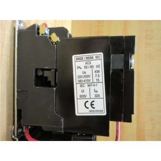 Square D 8536-SCO3S Contactor 8536-SC03S Mounted Never Used - New No Box