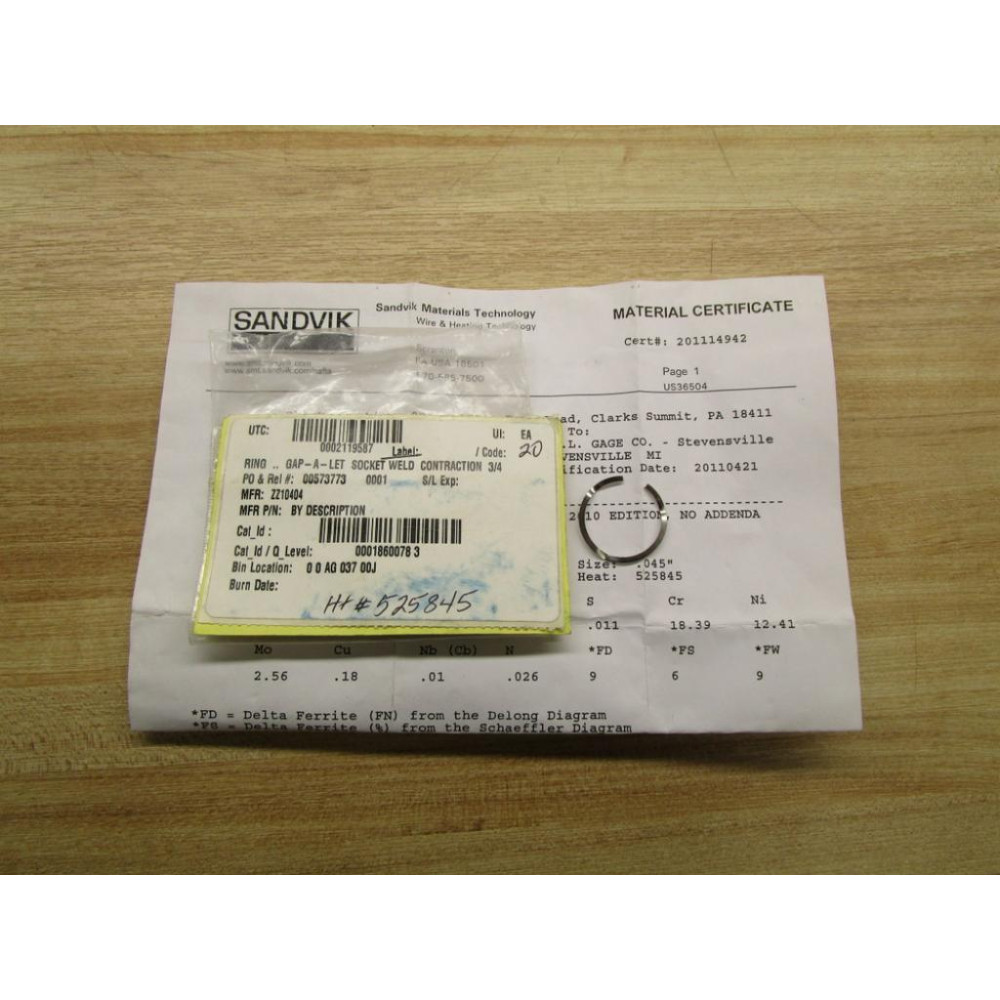Gap-A-Let ER316ER316L Ring Socket Weld Contraction (Pack of 20)