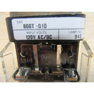 Allen Bradley 800T-Q10B Pilot Light 800TQ10B WO Lamp Module - Used