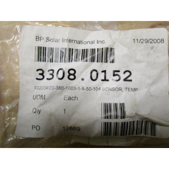 JUMO 90200420-380-1003-1-8-50-104 Temp Sensor