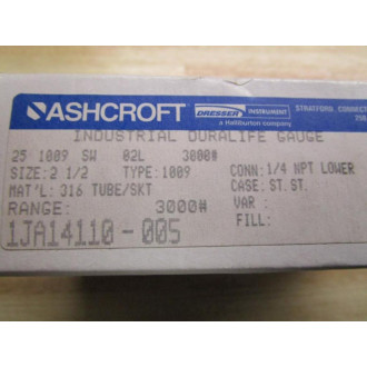 Ashcroft 1JA14110-005 Gauge 0-3000