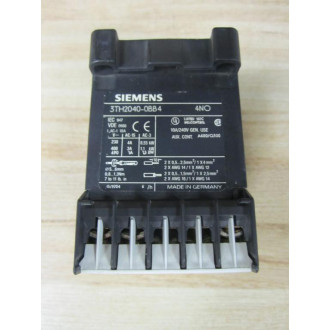 Siemens 3TH2040-0BB4 Contactor Relay 3TH20400BB4 - Used