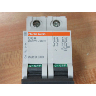 Merlin Gerin 24447 Square D 6A 2P Breaker MG24447 Schneider