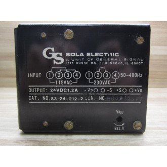 Sola 83-24-212-2 Power Supply Burnt Resistor - Parts Only