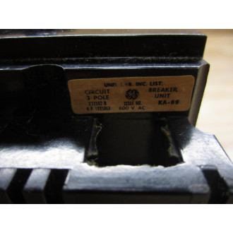 General Electric TEF136030 Circuit Breaker 3 Pole 30A 600V - Used