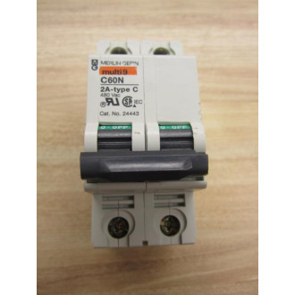 Merlin Gerin 24443 Square D Breaker 2A MG24443 Schneider - Used