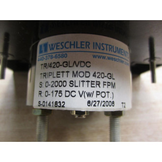 Weschler Instruments TR420-GLVDC Slitter FPM Meter