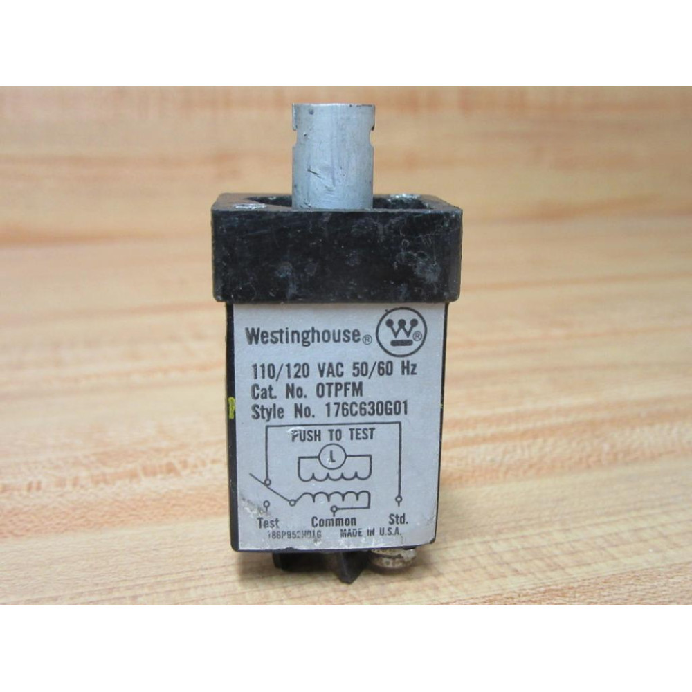 Westinghouse OTPFM Indicating Light 176C630G01 0TPFM Missing Bulb - Used