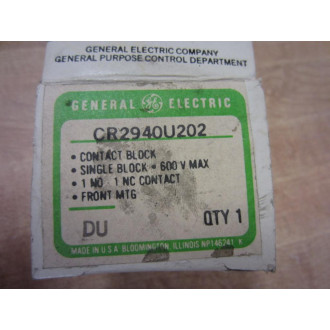 General Electric CR2940U202 Contact Block N.O.-N.C.