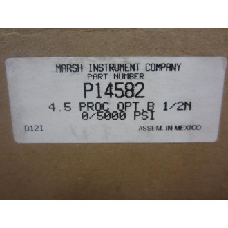 Marsh P14582 Gauge 0-5000 PSI