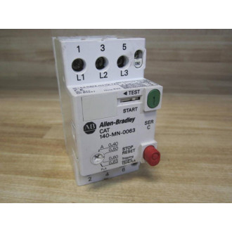 Allen Bradley 140-MN-0063 Motor Starter 140MN0063 Ser C, W140-A10 - New No Box