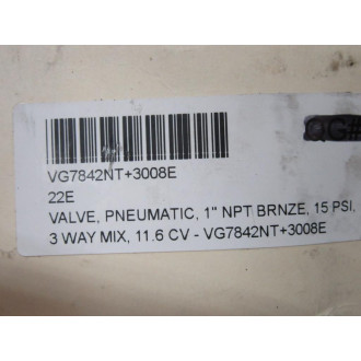 Johnson Controls VG7441GT+3008E Pneumatic Valve VG7441GT3008E - Used